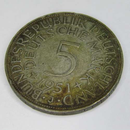 1951 J Germany 5 Mark - XF