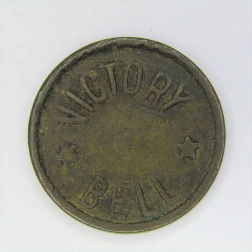 Victory Bell 5c token - Nevada Casino token - no hole