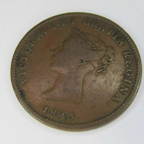 1843 Canada New Brunswick token half penny token - VF
