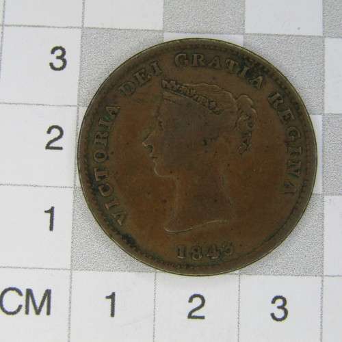 1843 Canada New Brunswick token half penny token - VF