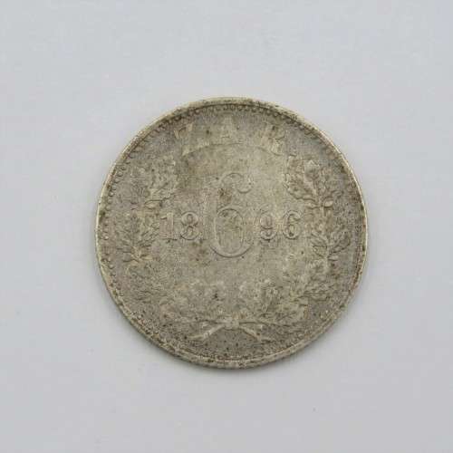 1896 ZAR Paul Kruger 6d fine - Sixpence