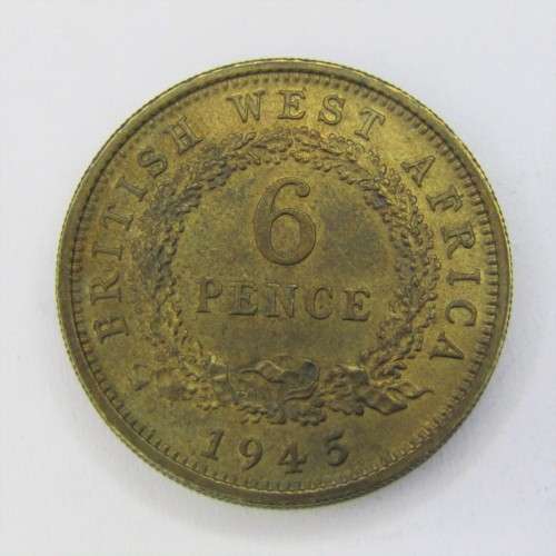 1945 British West Africa Sixpence - AU+