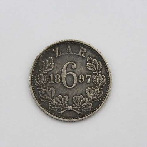 1897 ZAR Paul Kruger 6d VF+ sixpence