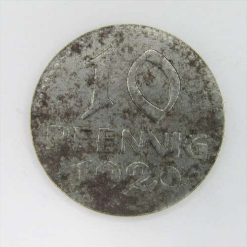 1920 German Empire Notgeld Bremen 10 Pfennig - scarce