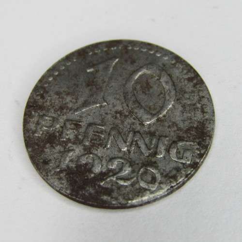 1920 German Empire Notgeld Bremen 10 Pfennig - scarce