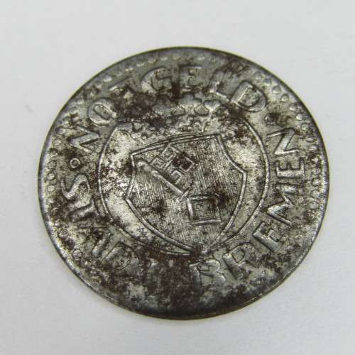 1920 German Empire Notgeld Bremen 10 Pfennig - scarce