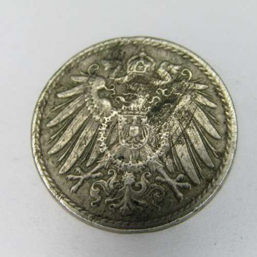 1913 German Empire 5 Pfennig - VF - scarce