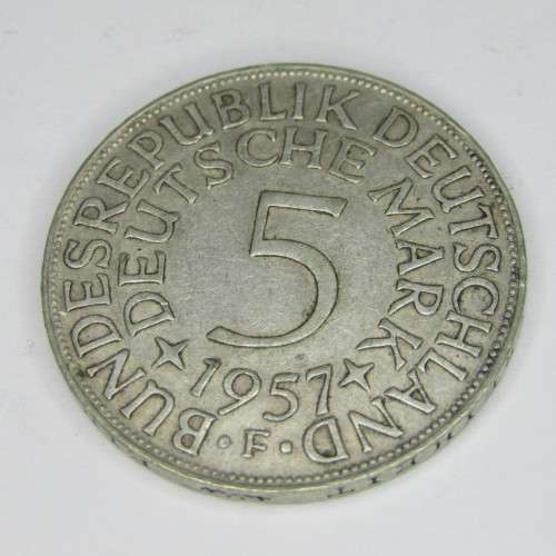 1957 F German 5 Mark - XF