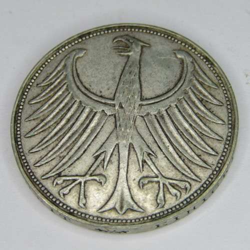 1957 F German 5 Mark - XF