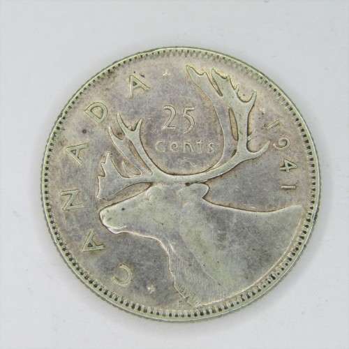 1941 Canada silver 25 cent