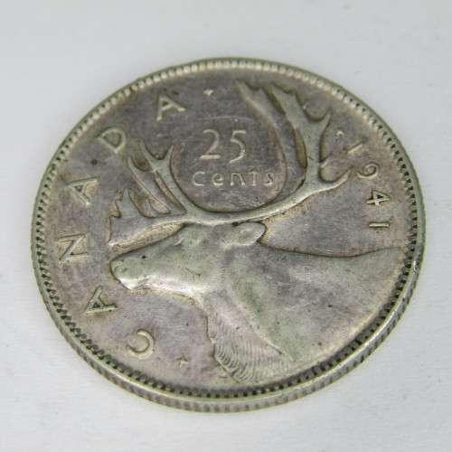 1941 Canada silver 25 cent