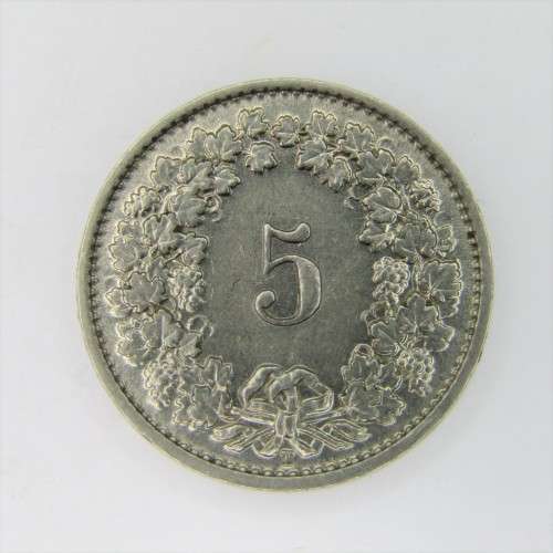 1933 Switzerland 5 Rappen - XF+