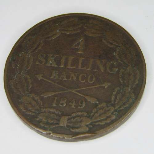1849 Sweden 4 Skilling