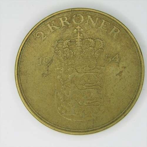 1954 Denmark 2 Kroner - VF+