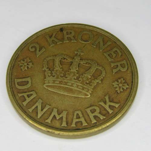 1925 Denmark aluminum bronze 2 Kroner