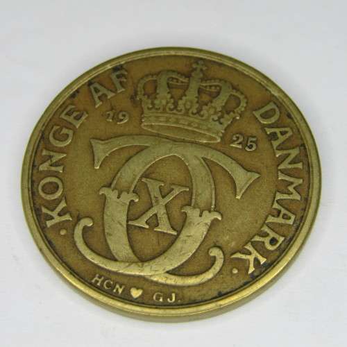 1925 Denmark aluminum bronze 2 Kroner