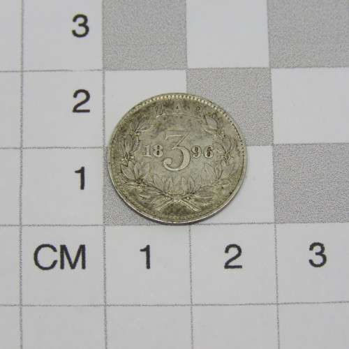 1896 ZAR Paul Kruger 3d fine + tickey