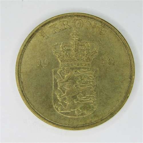 1952 Denmark aluminum bronze Krone - XF+