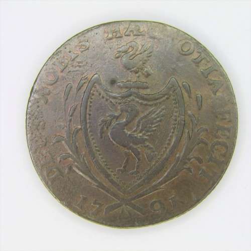 1791 British Liverpool Half Penny token