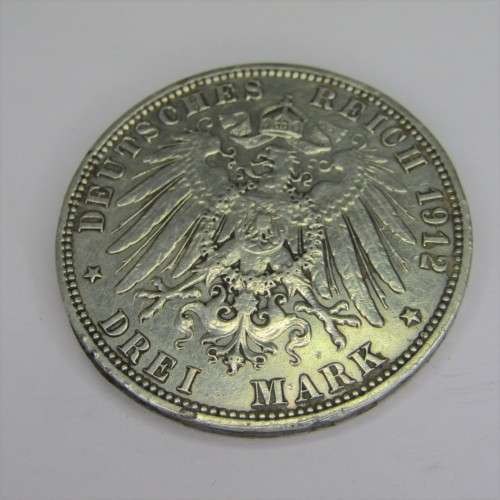 1912 J German States Hamburg 3 Mark