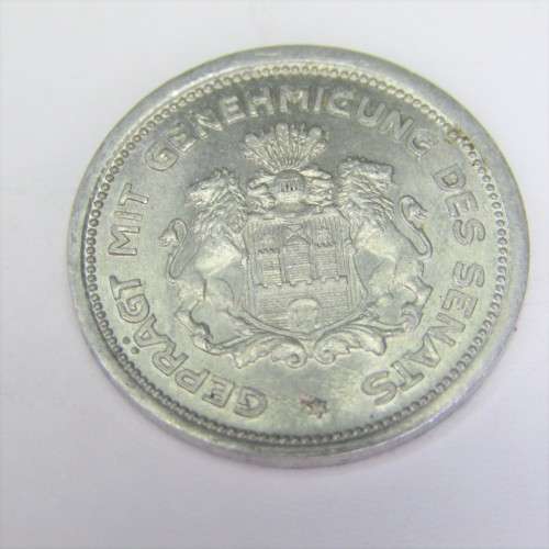 1923 German States Hamburg Reckoning token 1/100th Mark (#5)