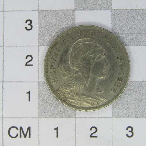 1929 Portugal 50 Centavos - XF+/AU