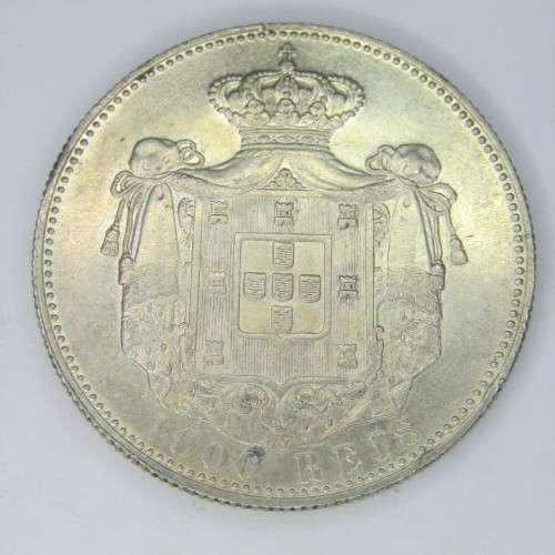 1899 Portugal 1000 Reis - AU uncirculated