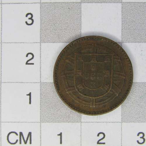1918 Portugal 1 Centavos - cracked die