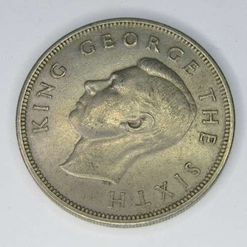 1949 New Zealand Half Crown - AU
