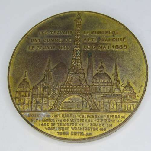 1889 Medallion First Accent of the Eiffel Tower