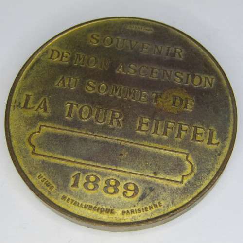 1889 Medallion First Accent of the Eiffel Tower