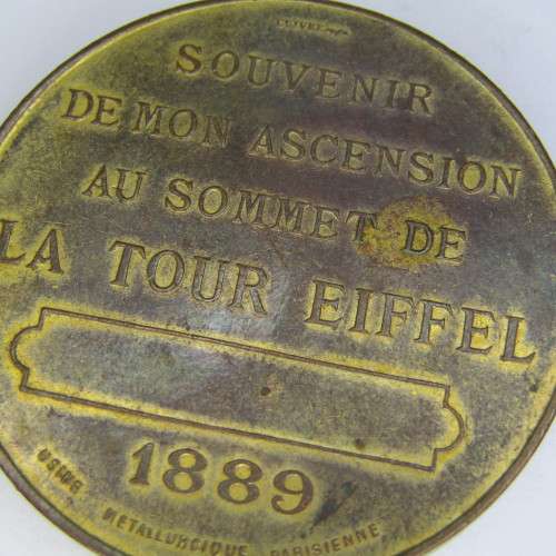 1889 Medallion First Accent of the Eiffel Tower