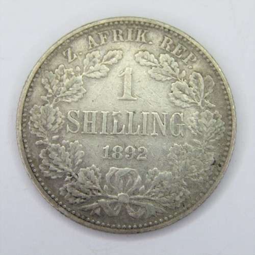 1892 ZAR Paul Kruger 1 Shilling - VF