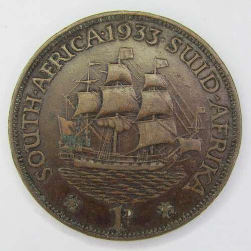 1933 SA Union 1d Penny - VF