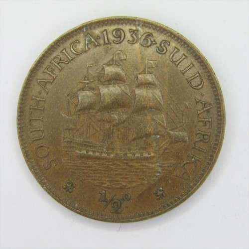 1936 SA Union Half Penny - AU