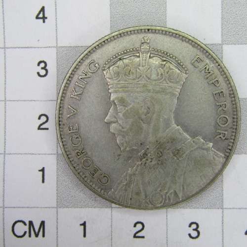 1934 New Zealand Silver Half Crown - VF+/XF