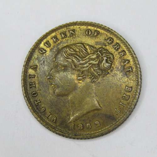 1862 Victoria British medallion with blank reverse