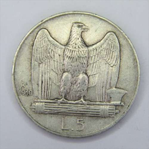 1930 Italy 5 Lire - XF+
