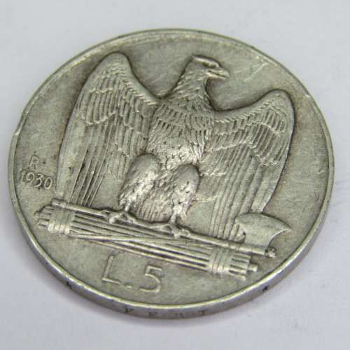 1930 Italy 5 Lire - XF+