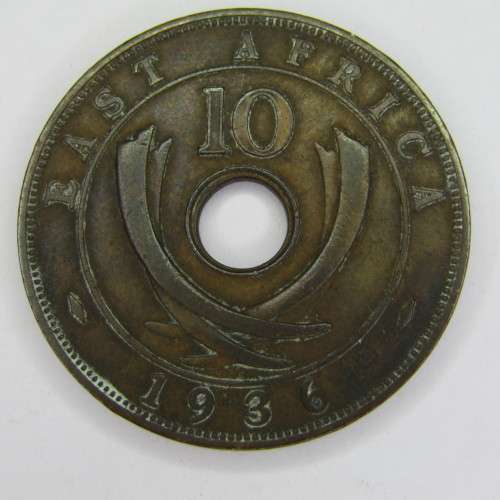 1936 East Africa George V 10 Cent - VF
