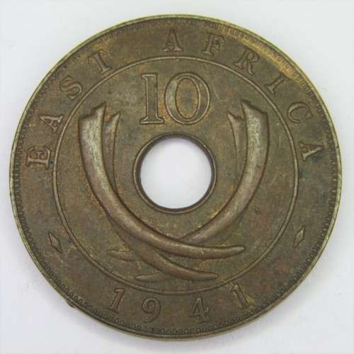 1941 East Africa 10 Cent - `I` mintmark - XF