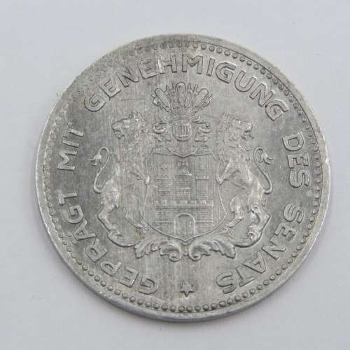 1923 German States Reckoning token 1/10th mark - Cracked die mark