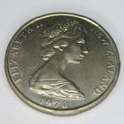 1970 New Zealand 50 Cent - only 30000 minted - AU+