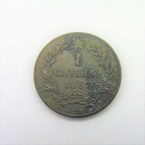 1867 Italy 1 Centesimo - M mintmark - XF
