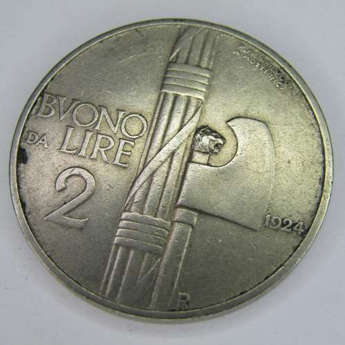 Lot of 3 Italy 2 Lire coins - 1925, 1926 and 1927