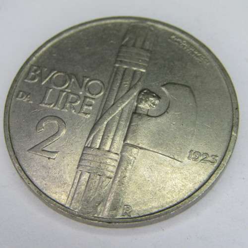 Lot of 3 Italy 2 Lire coins - 1925, 1926 and 1927