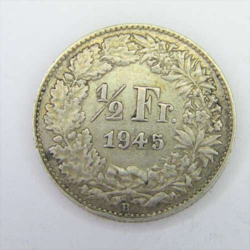 1945 Switzerland 1/2 Francs - XF