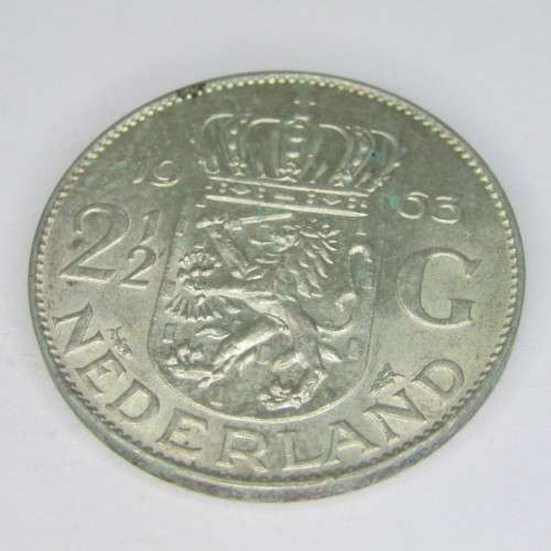 1963 Netherlands 2 1/2 Gulden - uncirculated