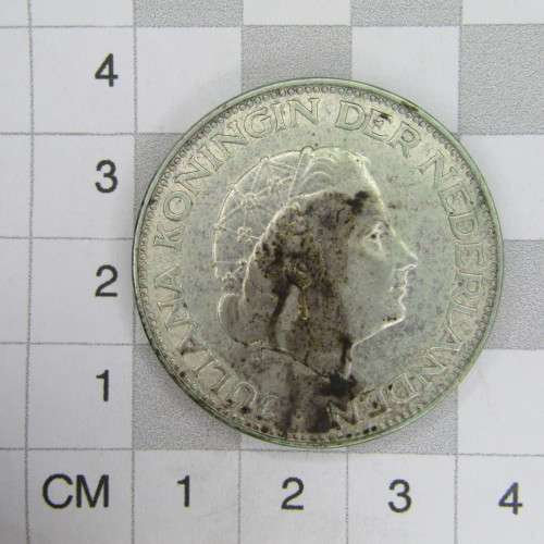 1964 Netherlands 2 1/2 Gulden - some dark silver marks