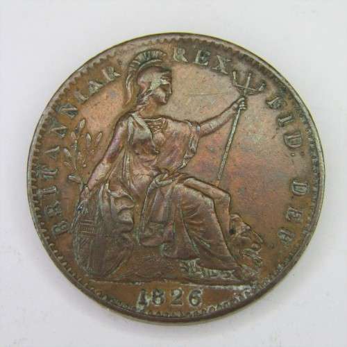 1826 Great Britain George 4 Farthing - aAU
